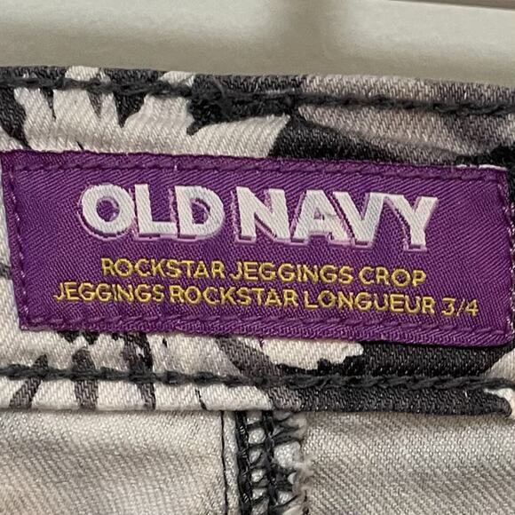 Old Navy Girls Floral Rockstar Jeggings Crop Size 7 Regular - Picture 8 of 11
